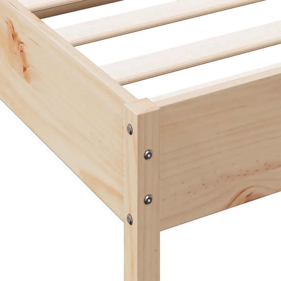 Cadre de lit sans matelas 90x200 cm bois de pin massif - 9