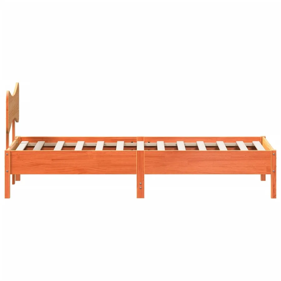 Cadre de lit sans matelas cire marron 90x190 cm bois pin massif - 7