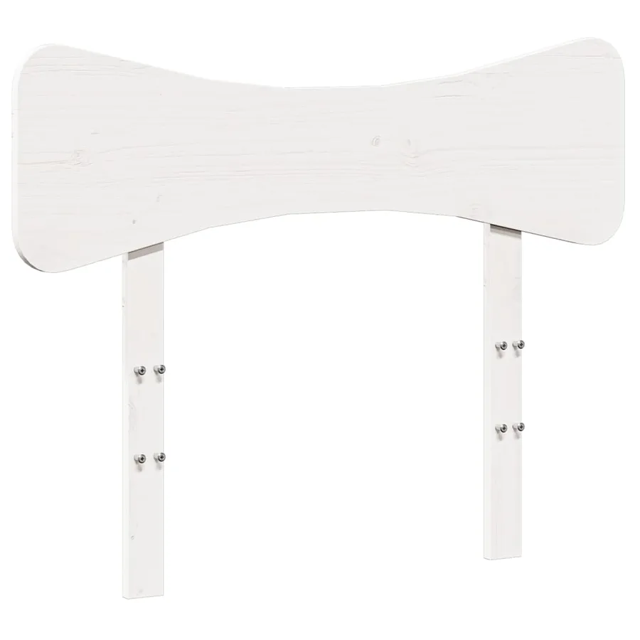 Cadre de lit sans matelas blanc 75x190 cm bois de pin massif - 6