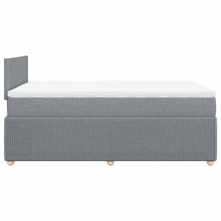 Sommier à lattes de lit avec matelas Gris clair 120x200cm Tissu - 7
