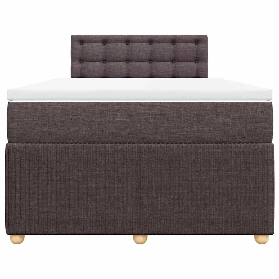 Sommier à lattes de lit avec matelas Marron foncé 120x200 cm - 6