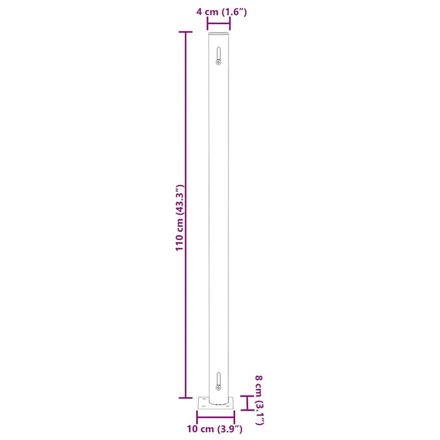 Auvent latéral rétractable de patio 180x300 cm Gris - 10