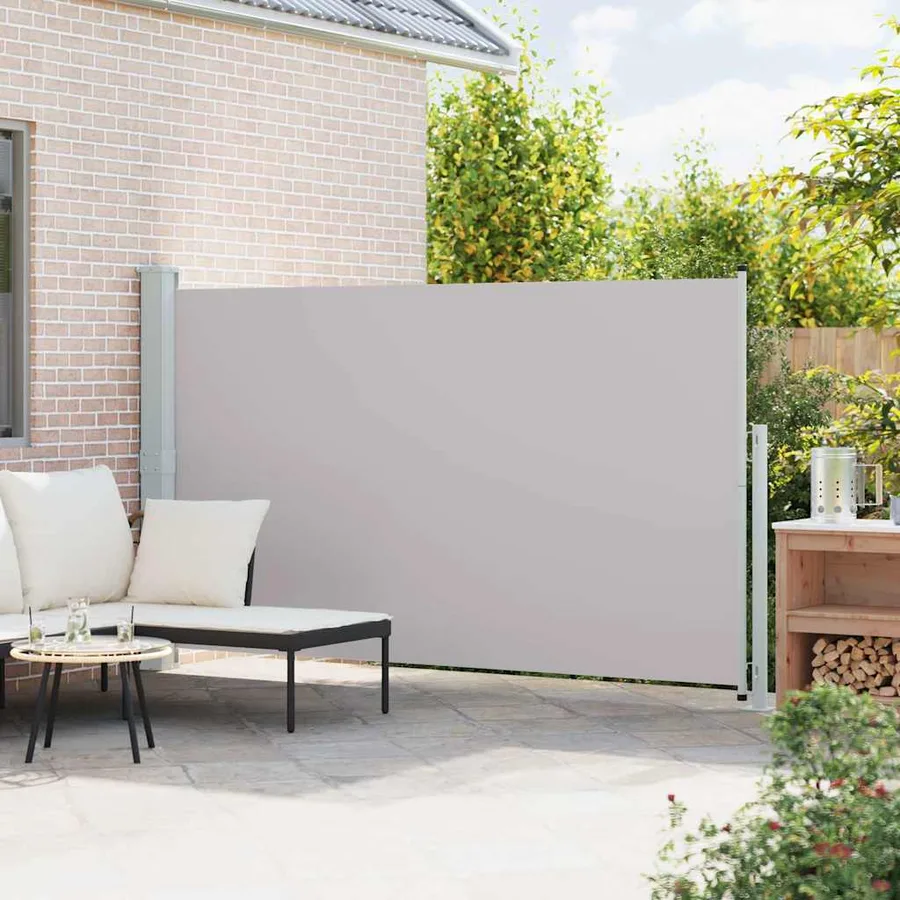 Auvent latéral rétractable de patio 180x300 cm Gris - 3