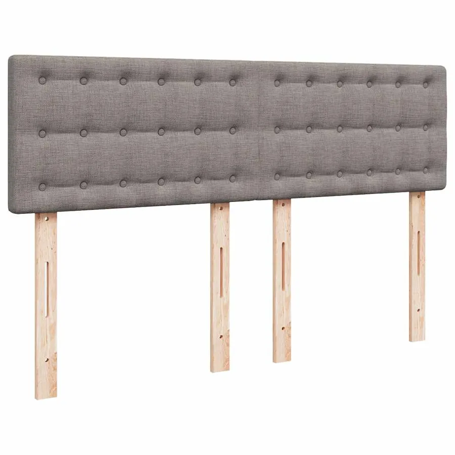 Sommier à lattes de lit avec matelas Taupe 140x190 cm Tissu - 7