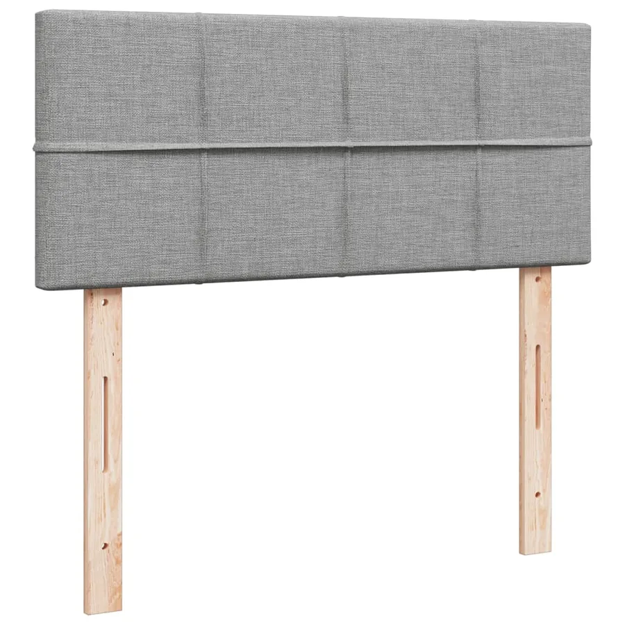 Sommier à lattes de lit avec matelas Gris clair 120x200cm Tissu - 12