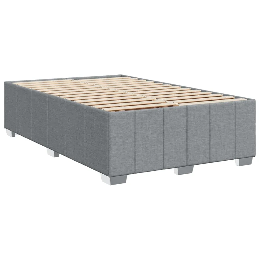 Sommier à lattes de lit avec matelas Gris clair 120x200cm Tissu - 9