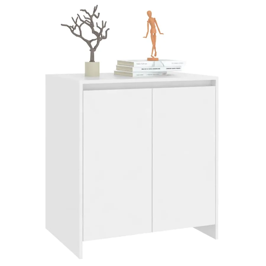 Buffet Blanc 70x41x75 cm Bois d'ingénierie - 4