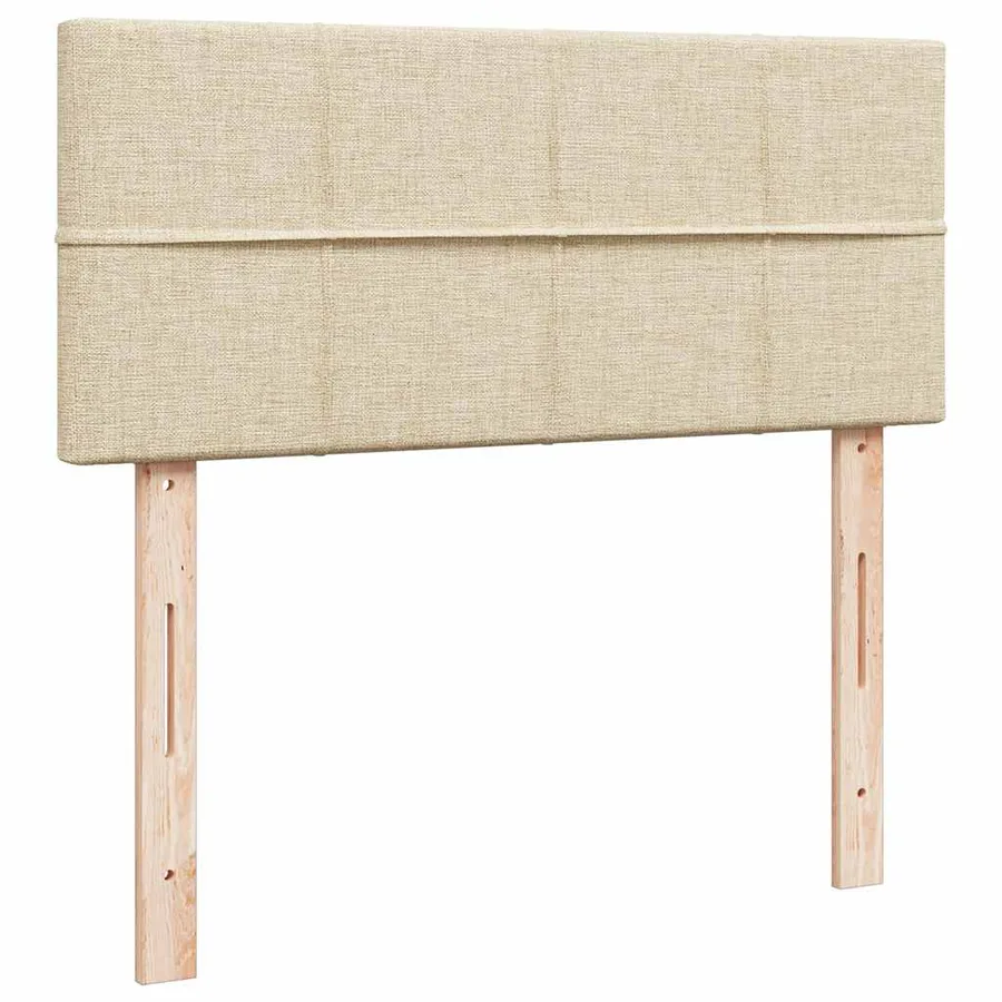 Sommier à lattes de lit avec matelas Crème 120x200 cm Tissu - 12