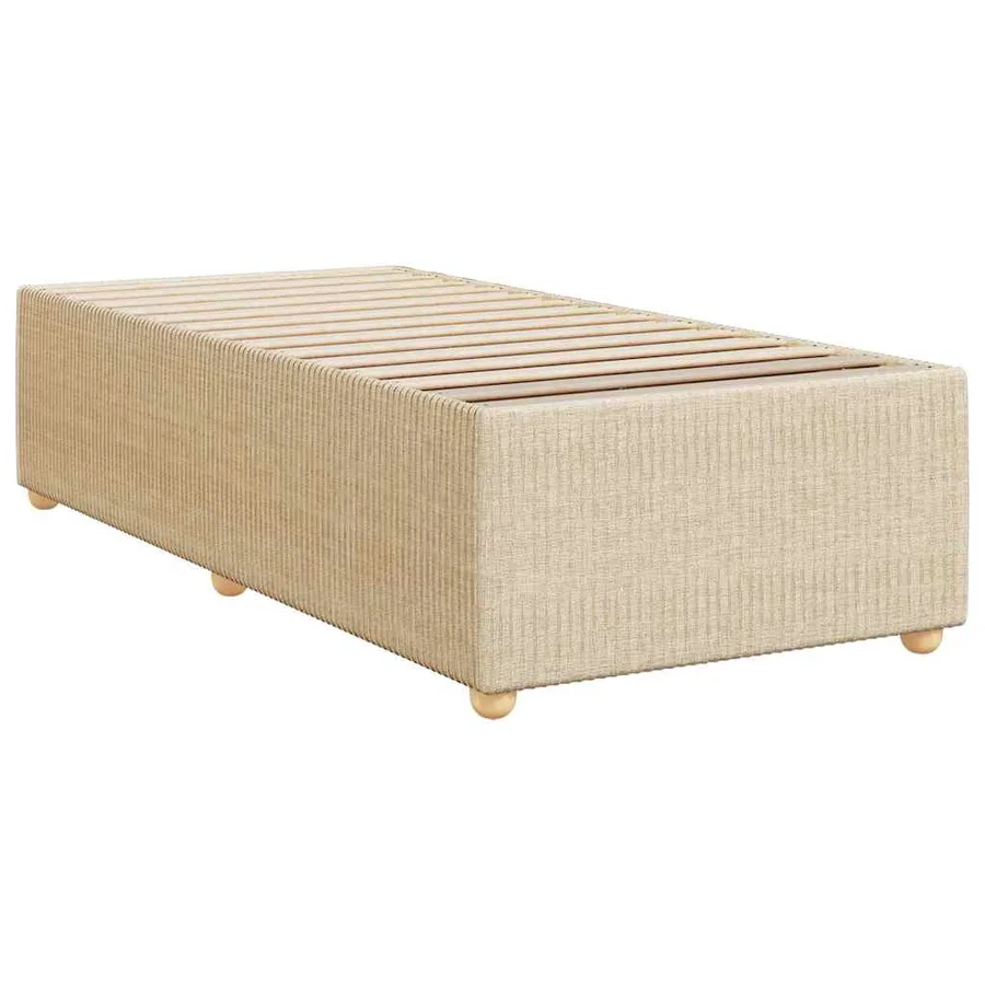 Sommier à lattes de lit avec matelas Crème 80x200 cm Tissu - 9