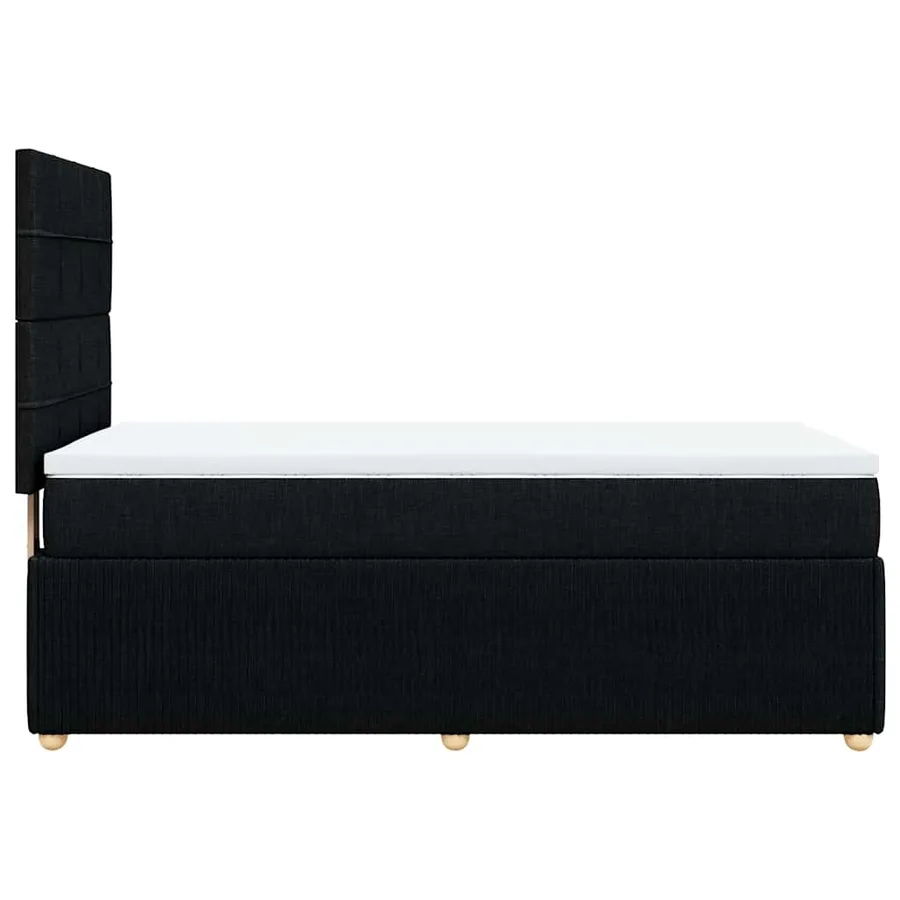 Sommier à lattes de lit et matelas Noir 80x200 cm Tissu - 7