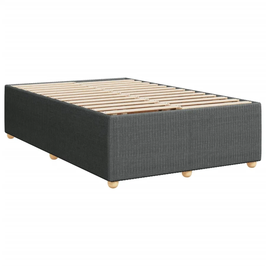 Sommier à lattes de lit avec matelas Gris foncé 120x200cm Tissu - 9
