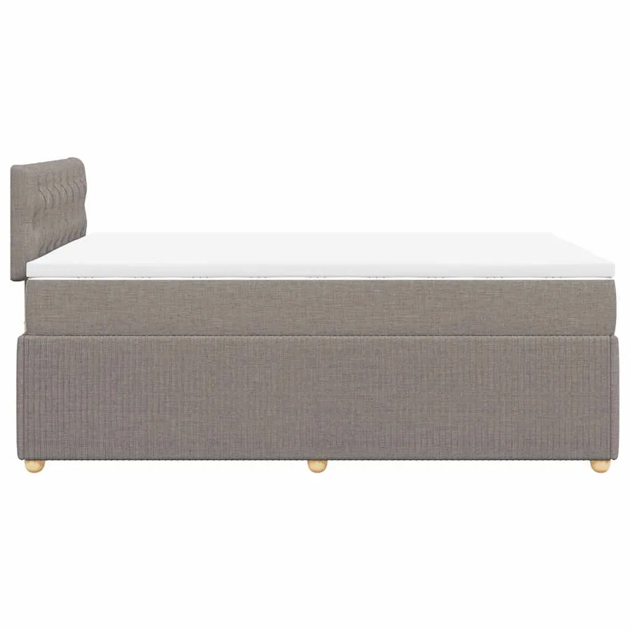 Sommier à lattes de lit avec matelas Taupe 120x200 cm Tissu - 5