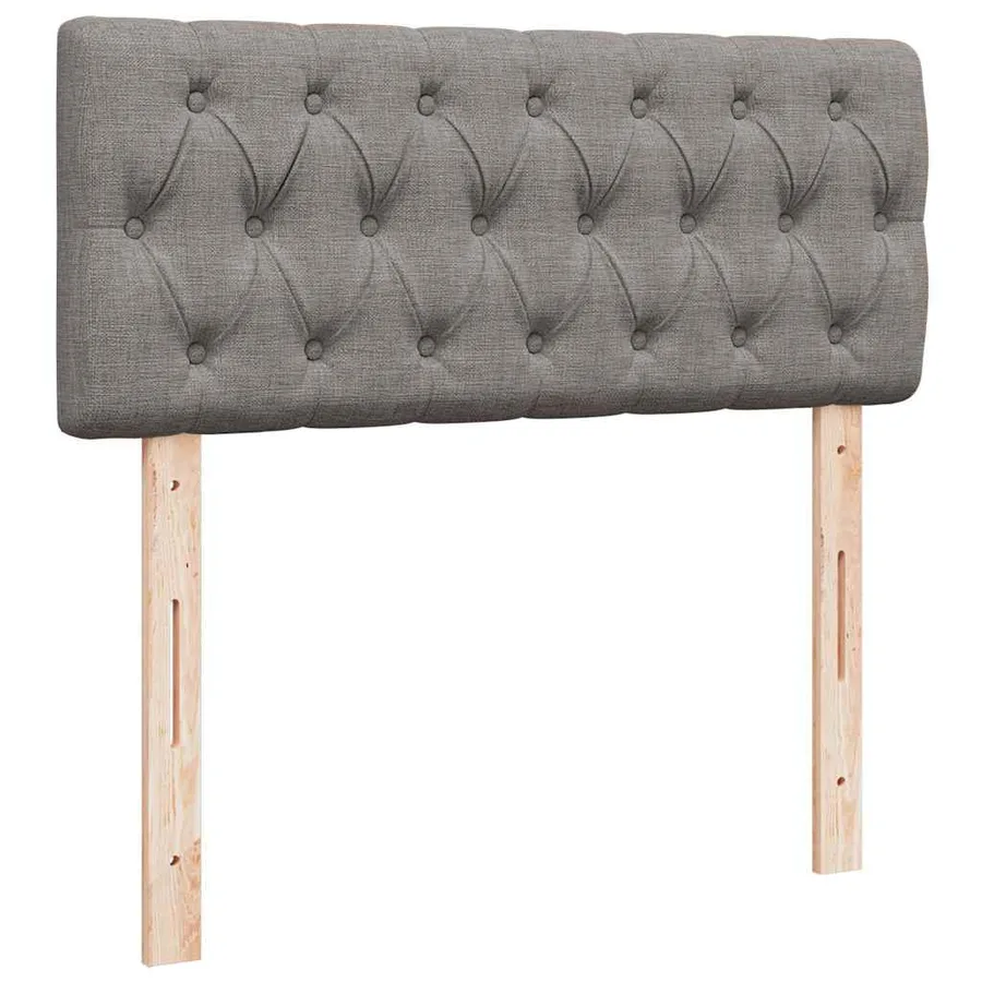 Sommier à lattes de lit avec matelas Taupe 120x200 cm Tissu - 7