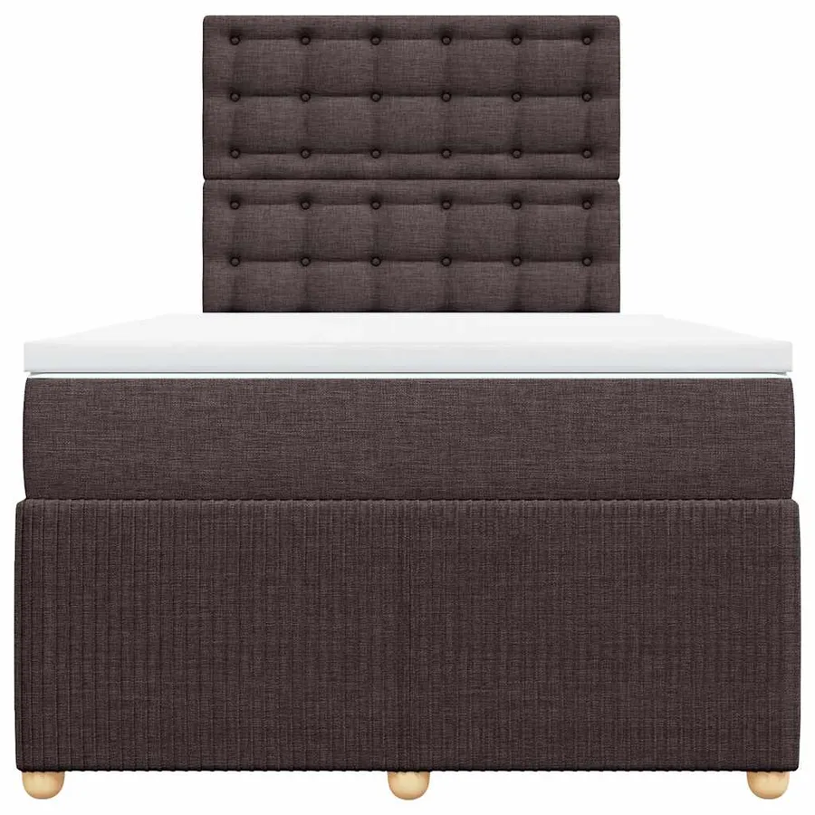 Sommier à lattes de lit avec matelas Marron foncé 120x200 cm - 4