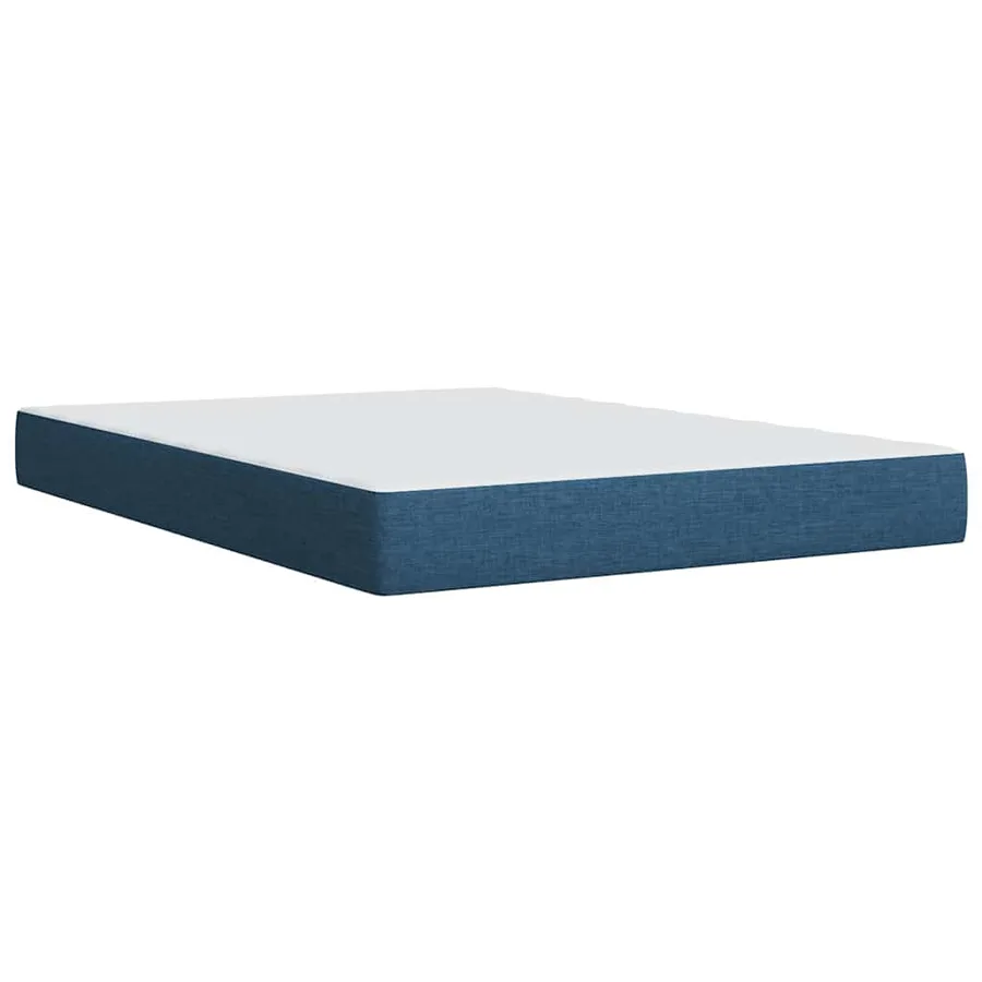 Sommier à lattes de lit avec matelas Bleu 140x190 cm Tissu - 11