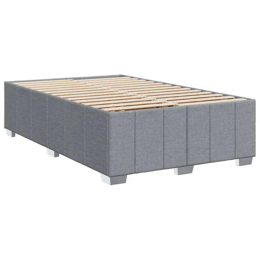 Sommier à lattes de lit avec matelas Gris clair 120x200cm Tissu - 9