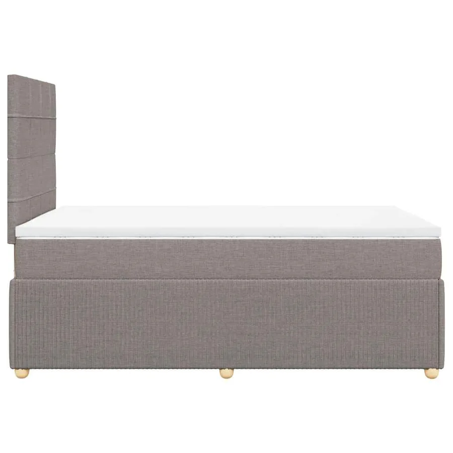 Sommier à lattes de lit avec matelas Taupe 120x200 cm Tissu - 7