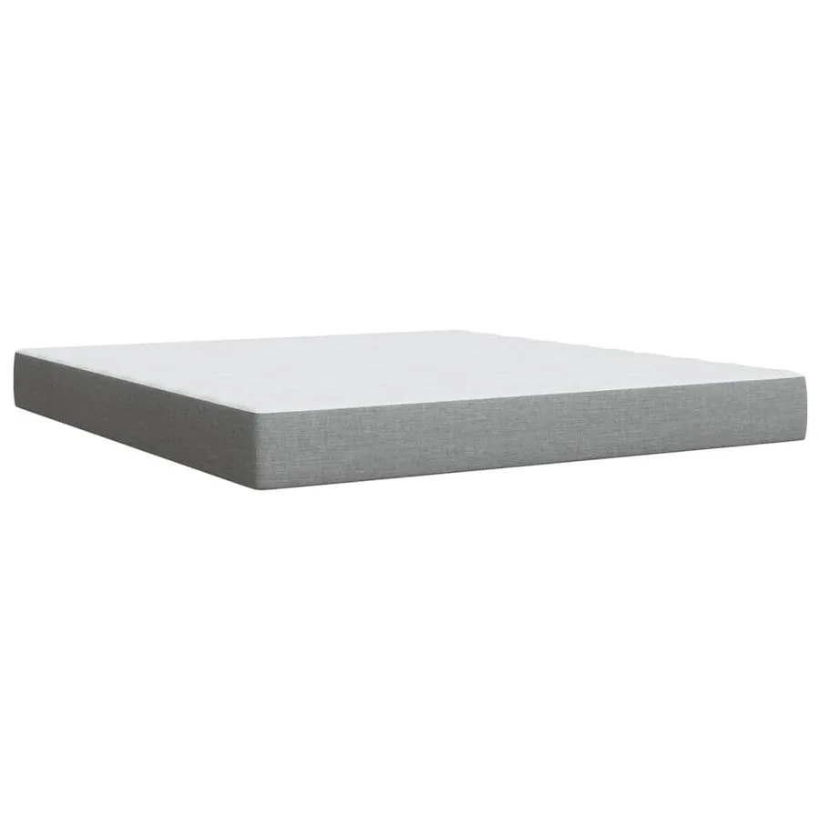 Sommier à lattes de lit avec matelas Gris clair 180x200cm Tissu - 11