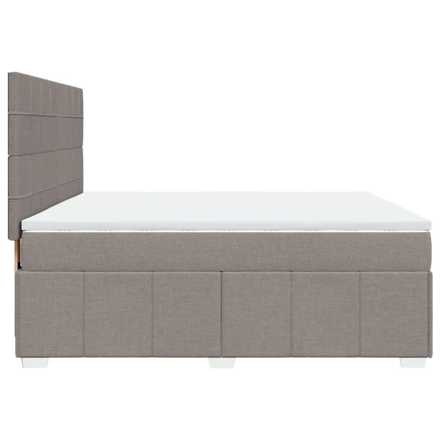 Sommier à lattes de lit avec matelas Taupe 180x200 cm Tissu - 5