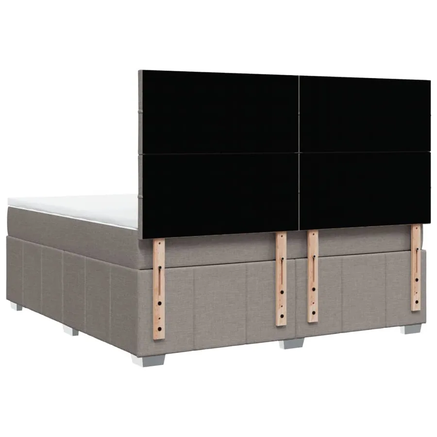 Sommier à lattes de lit avec matelas Taupe 180x200 cm Tissu - 6