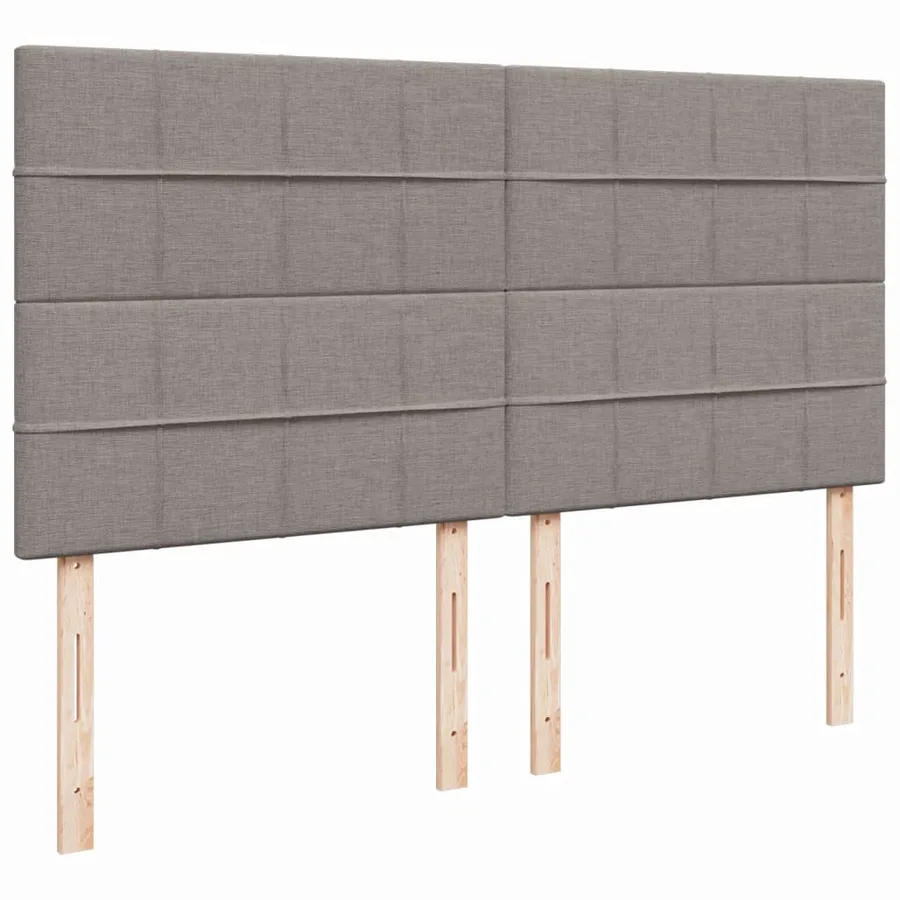 Sommier à lattes de lit avec matelas Taupe 180x200 cm Tissu - 7