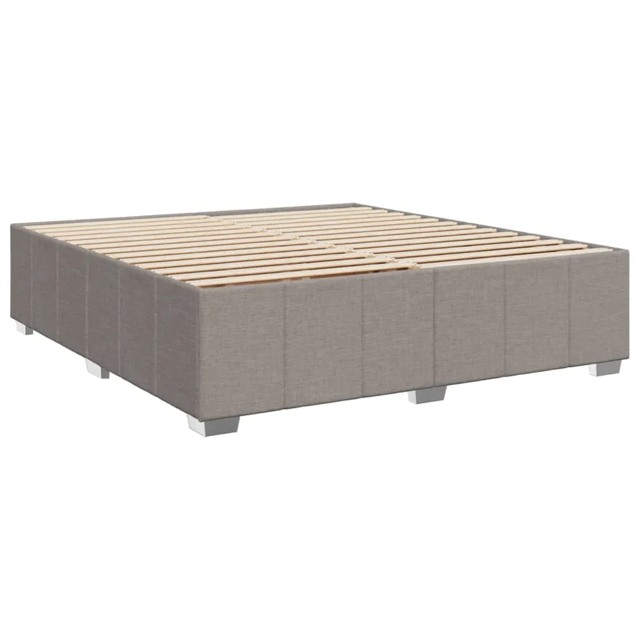Sommier à lattes de lit avec matelas Taupe 180x200 cm Tissu - 8