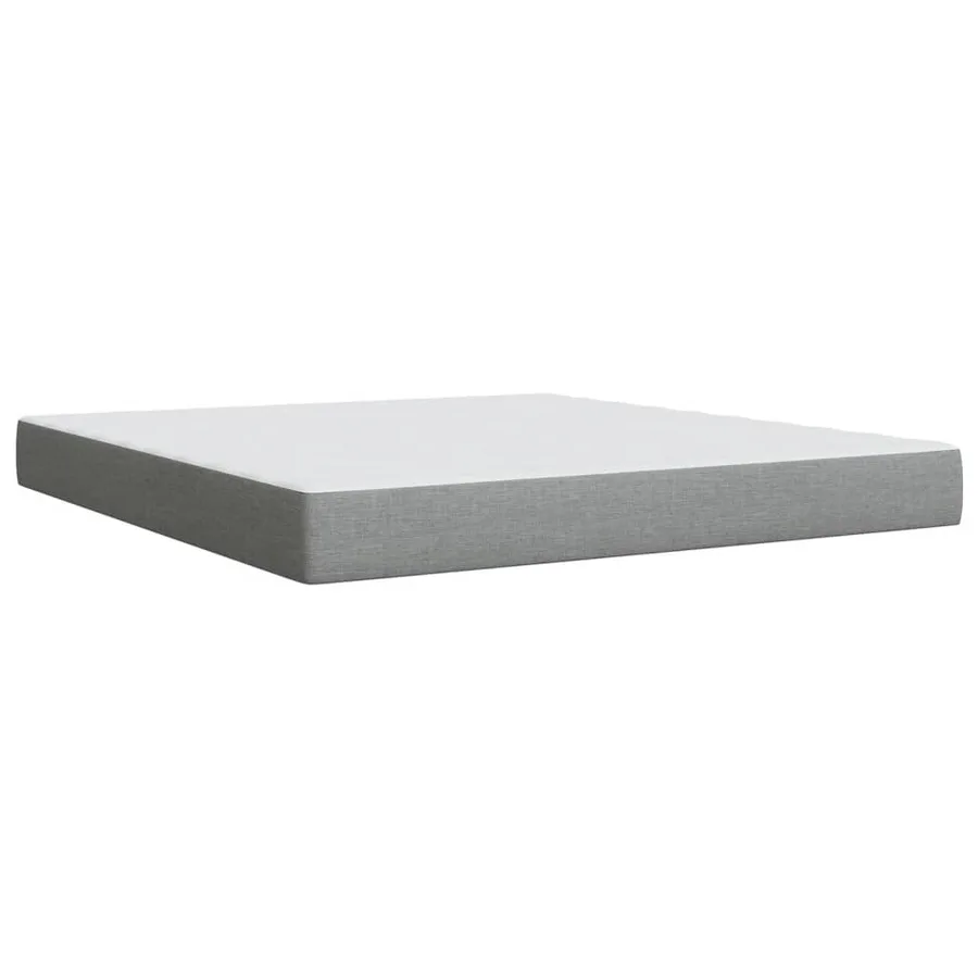 Sommier à lattes de lit avec matelas Gris clair 180x200cm Tissu - 11