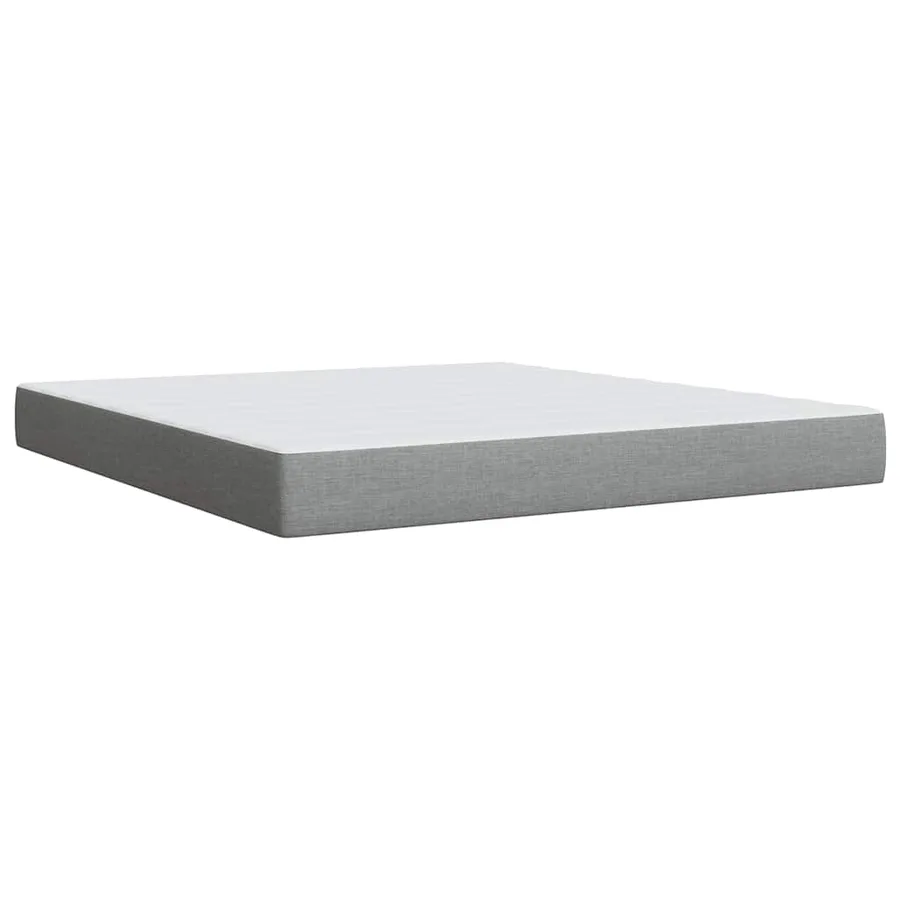 Sommier à lattes de lit avec matelas Gris clair 180x200cm Tissu - 11