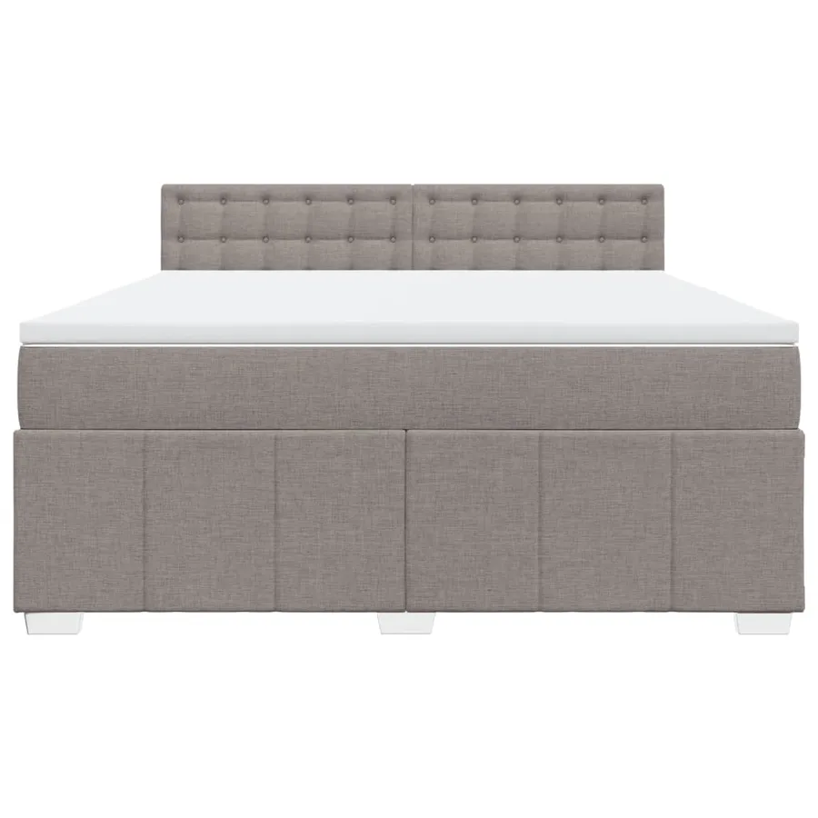 Sommier à lattes de lit avec matelas Taupe 180x200 cm Tissu - 4