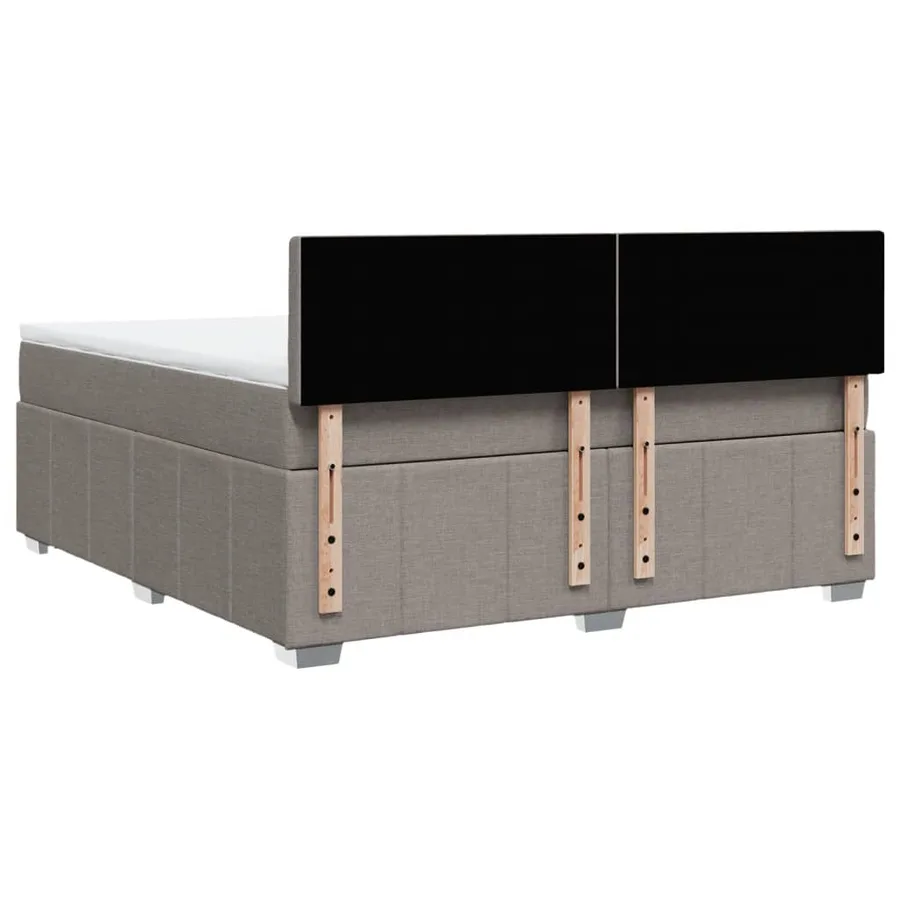 Sommier à lattes de lit avec matelas Taupe 180x200 cm Tissu - 6