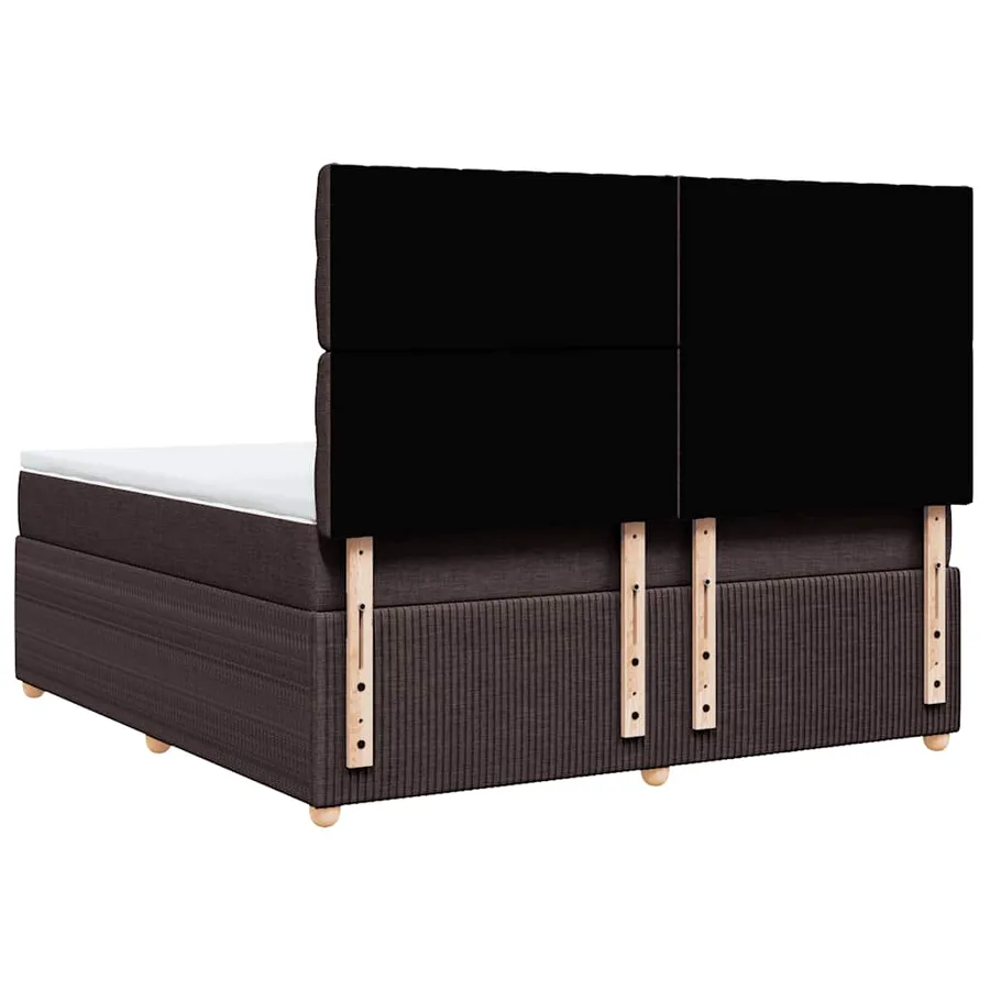 Sommier à lattes de lit avec matelas Marron foncé 180x200 cm - 6