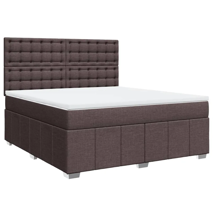 Sommier à lattes de lit avec matelas Marron foncé 180x200 cm - 2
