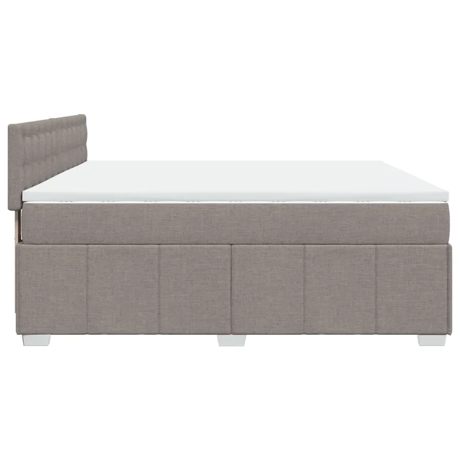 Sommier à lattes de lit avec matelas Taupe 180x200 cm Tissu - 7