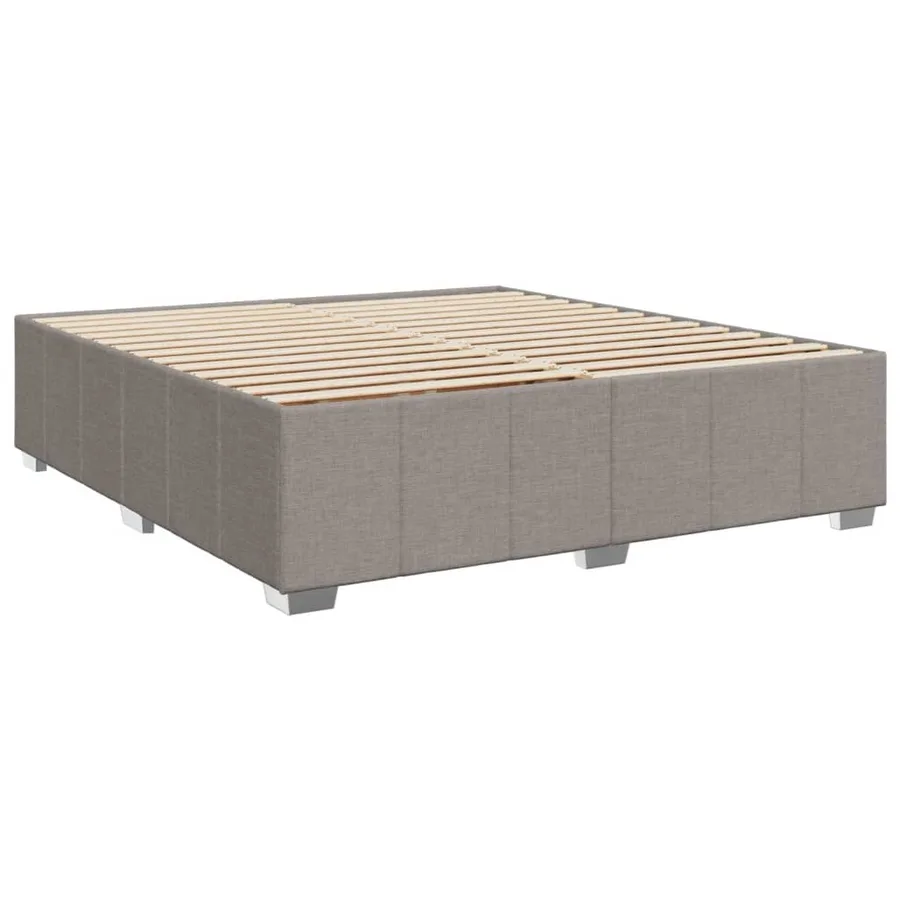 Sommier à lattes de lit avec matelas Taupe 180x200 cm Tissu - 9