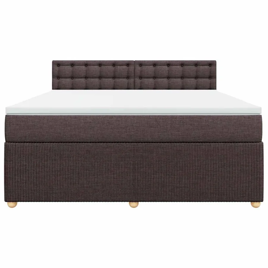 Sommier à lattes de lit avec matelas Marron foncé 180x200 cm - 4