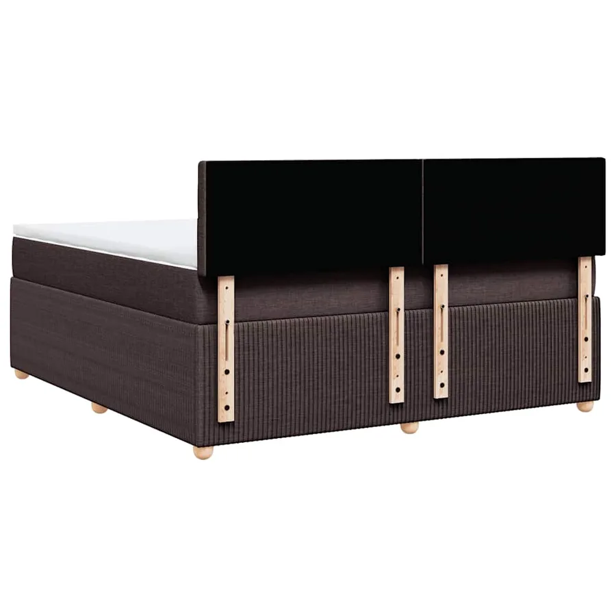 Sommier à lattes de lit avec matelas Marron foncé 180x200 cm - 6