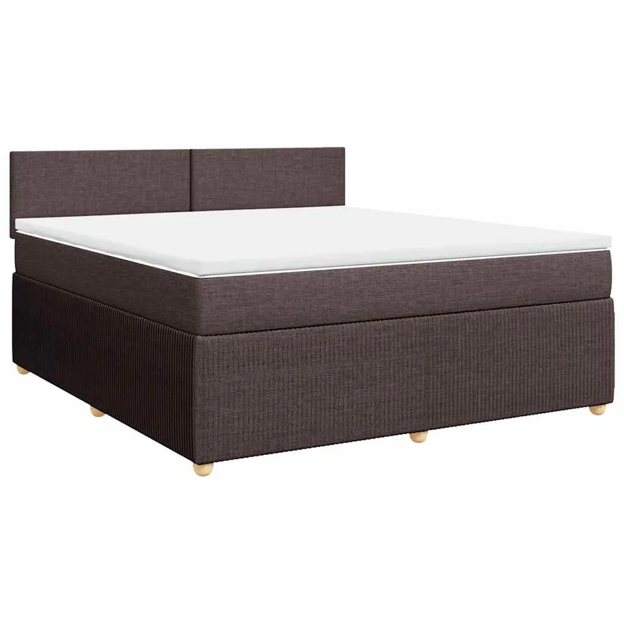 Sommier à lattes de lit avec matelas Marron foncé 180x200 cm - 2