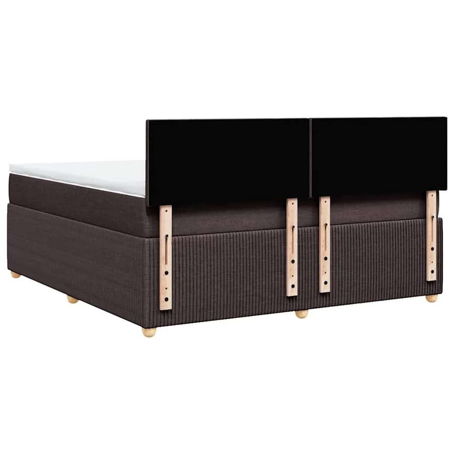 Sommier à lattes de lit avec matelas Marron foncé 180x200 cm - 6
