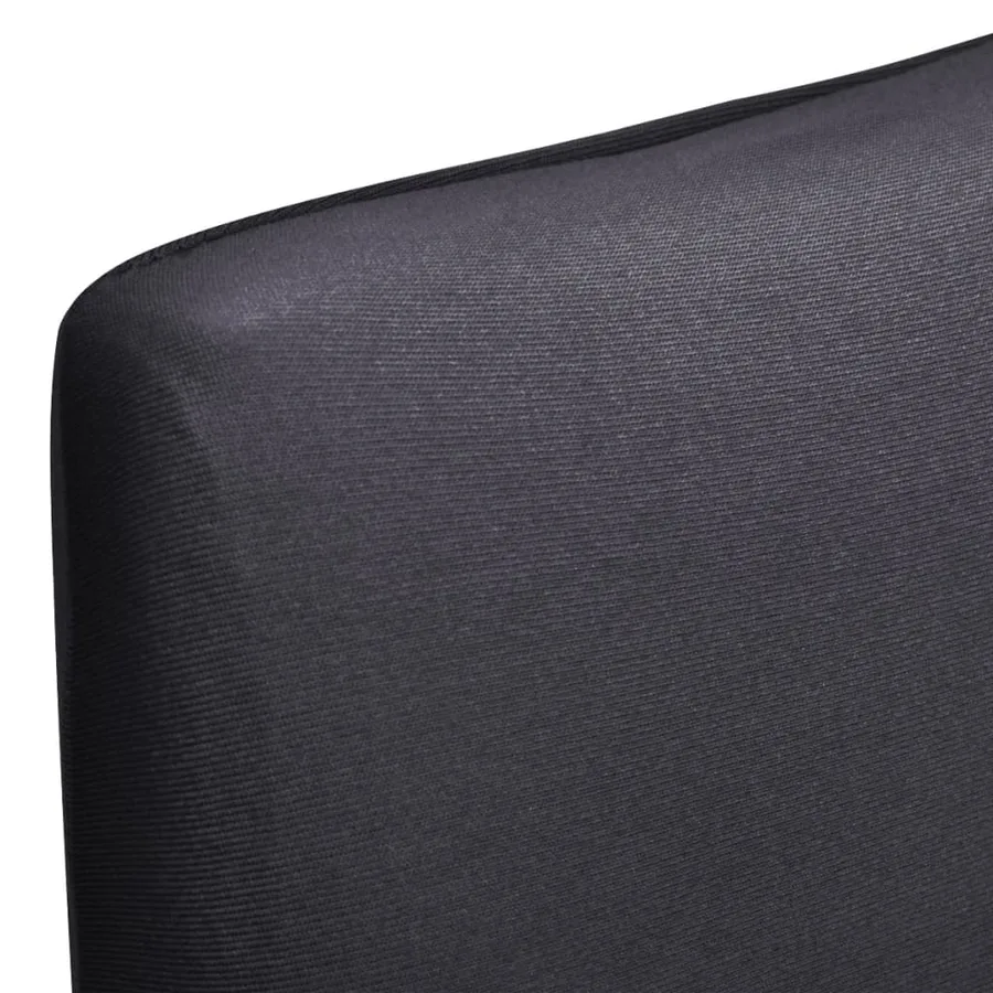 Housse de chaise droite extensible 6 pcs anthracite - 5