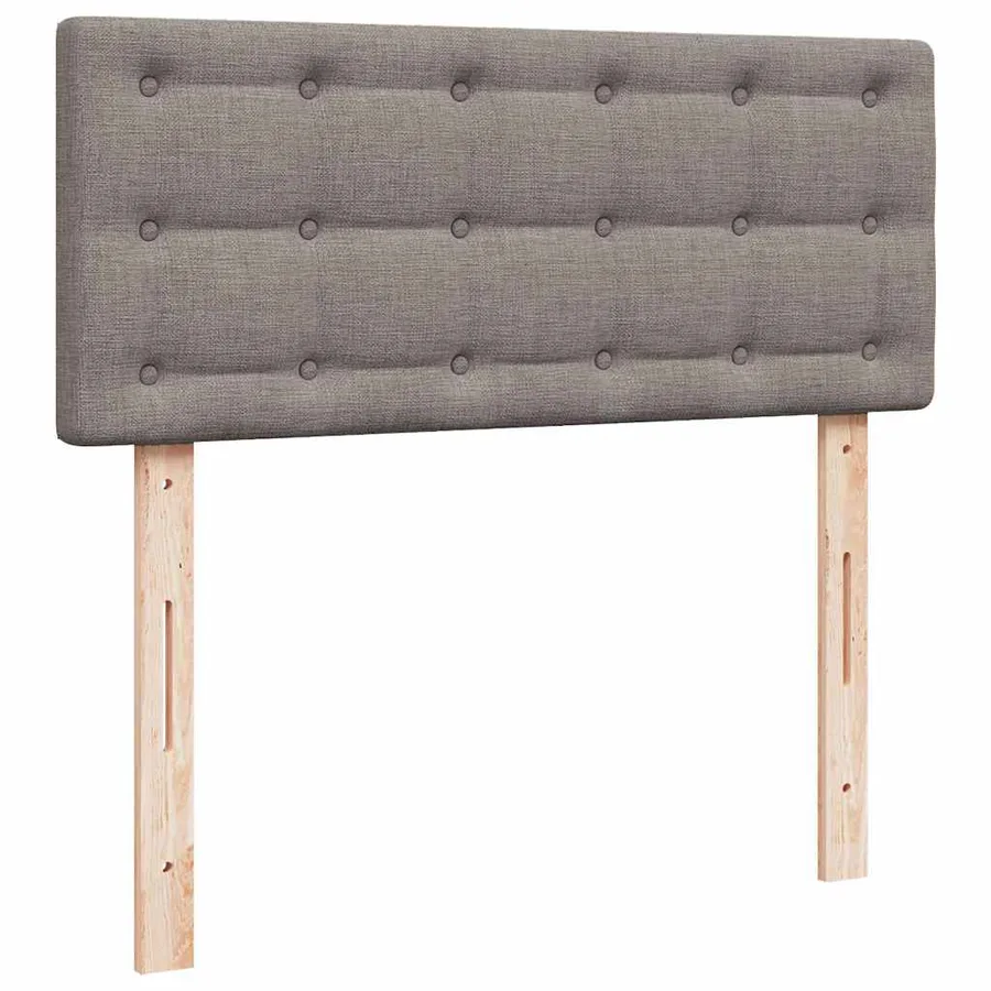 Sommier à lattes de lit avec matelas Taupe 120x200 cm Tissu - 7
