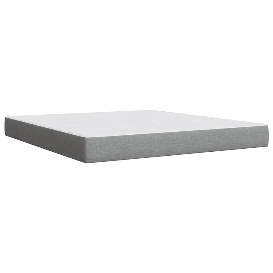 Sommier à lattes de lit avec matelas Gris clair 180x200cm Tissu - 11