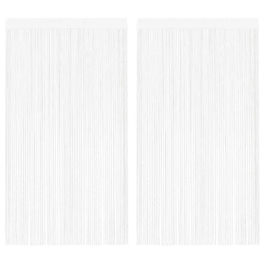Rideau en fils 2 pcs 140 x 250 cm Blanc