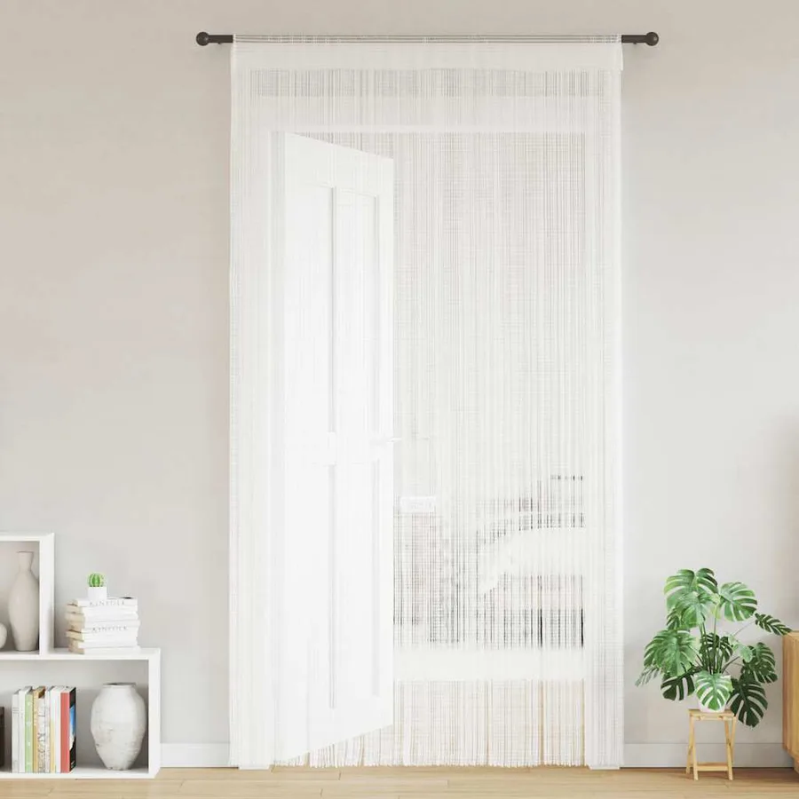 Rideau en fils 2 pcs 140 x 250 cm Blanc - 2