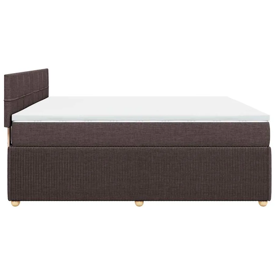 Sommier à lattes de lit avec matelas Marron foncé 180x200 cm - 5
