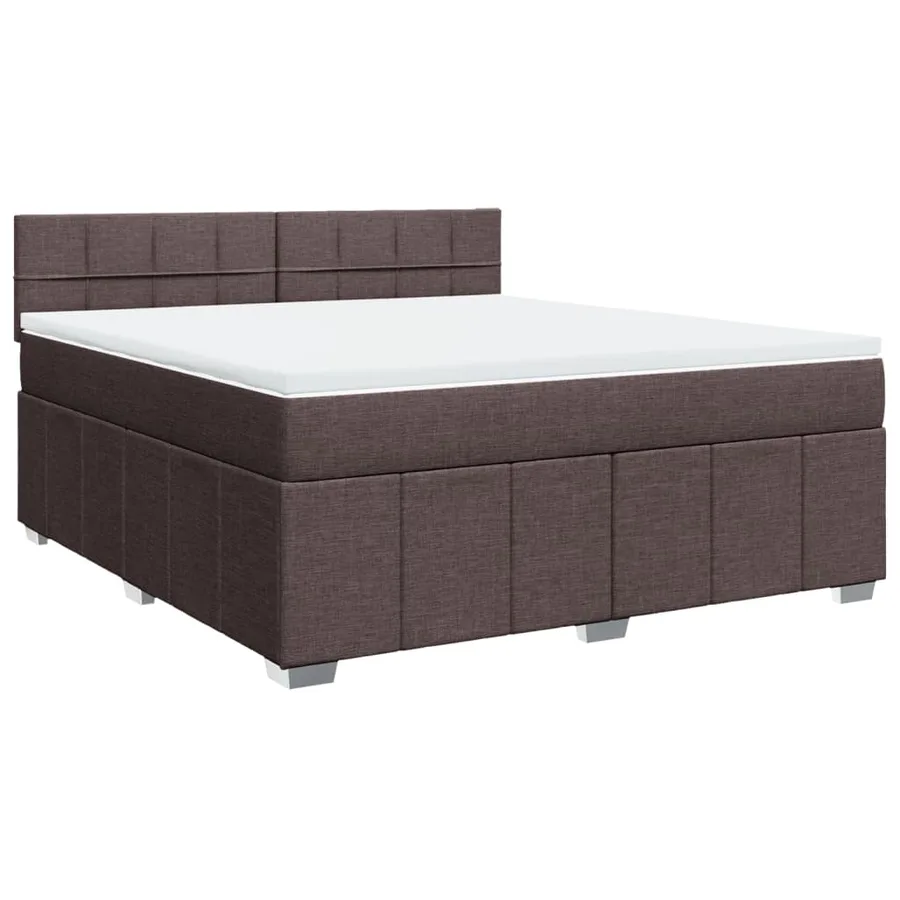 Sommier à lattes de lit avec matelas Marron foncé 180x200 cm - 3