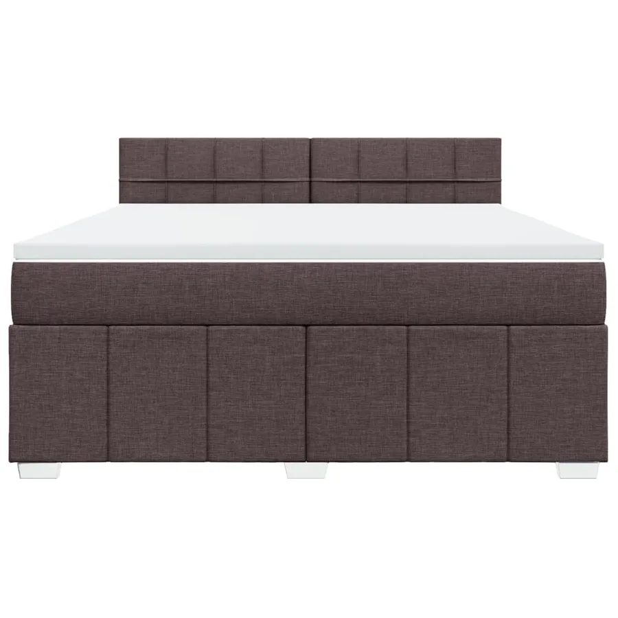 Sommier à lattes de lit avec matelas Marron foncé 180x200 cm - 6