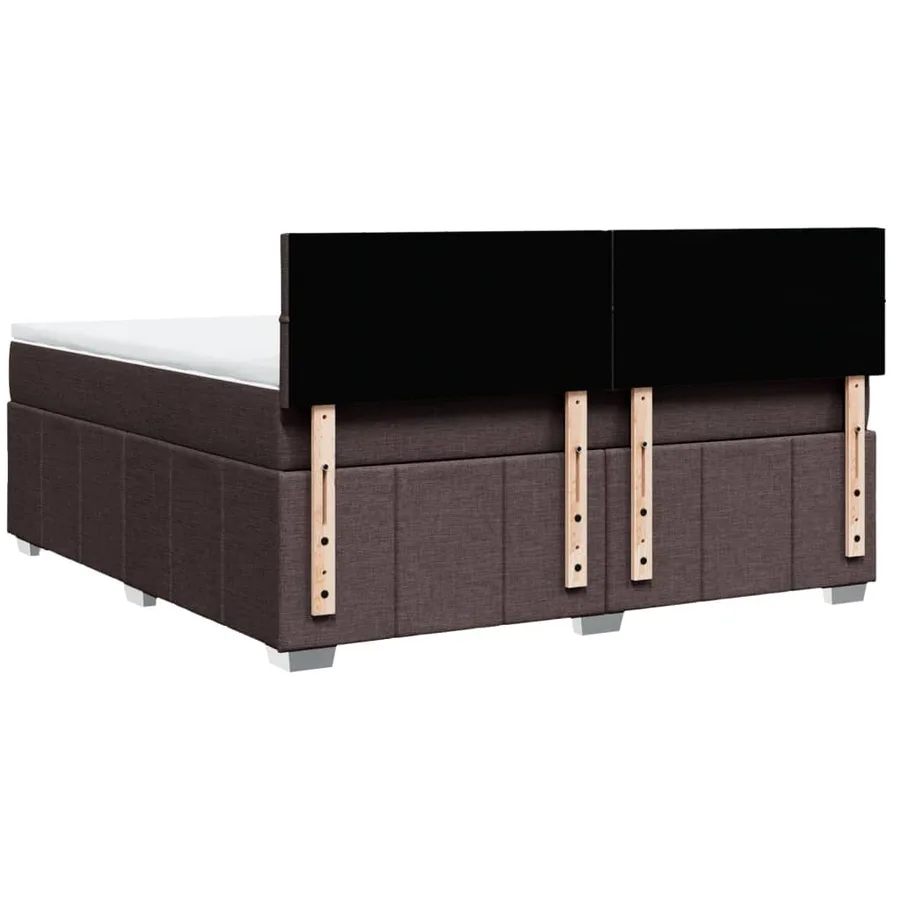 Sommier à lattes de lit avec matelas Marron foncé 180x200 cm - 8
