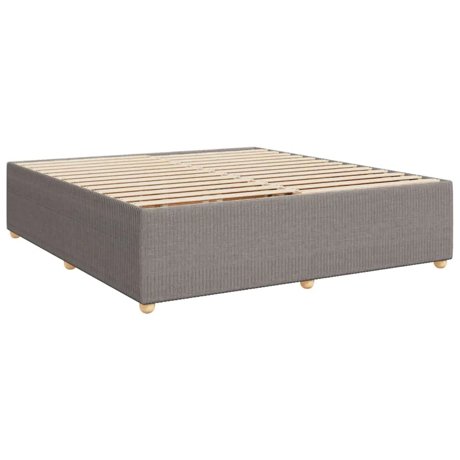 Sommier à lattes de lit avec matelas Taupe 200x200 cm Tissu - 8