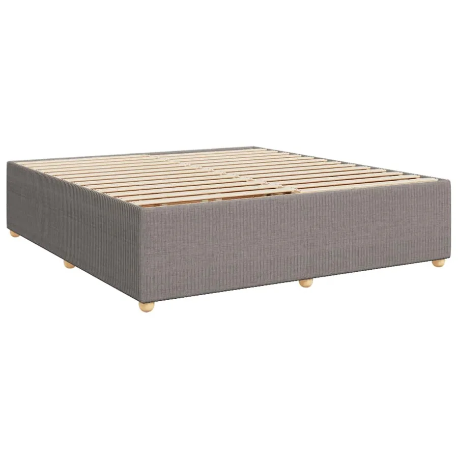 Sommier à lattes de lit avec matelas Taupe 200x200 cm Tissu - 9