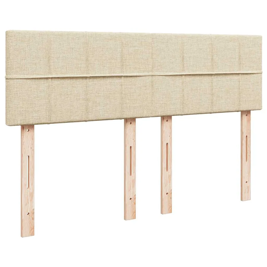 Sommier à lattes de lit avec matelas Crème 140x190 cm Tissu - 12